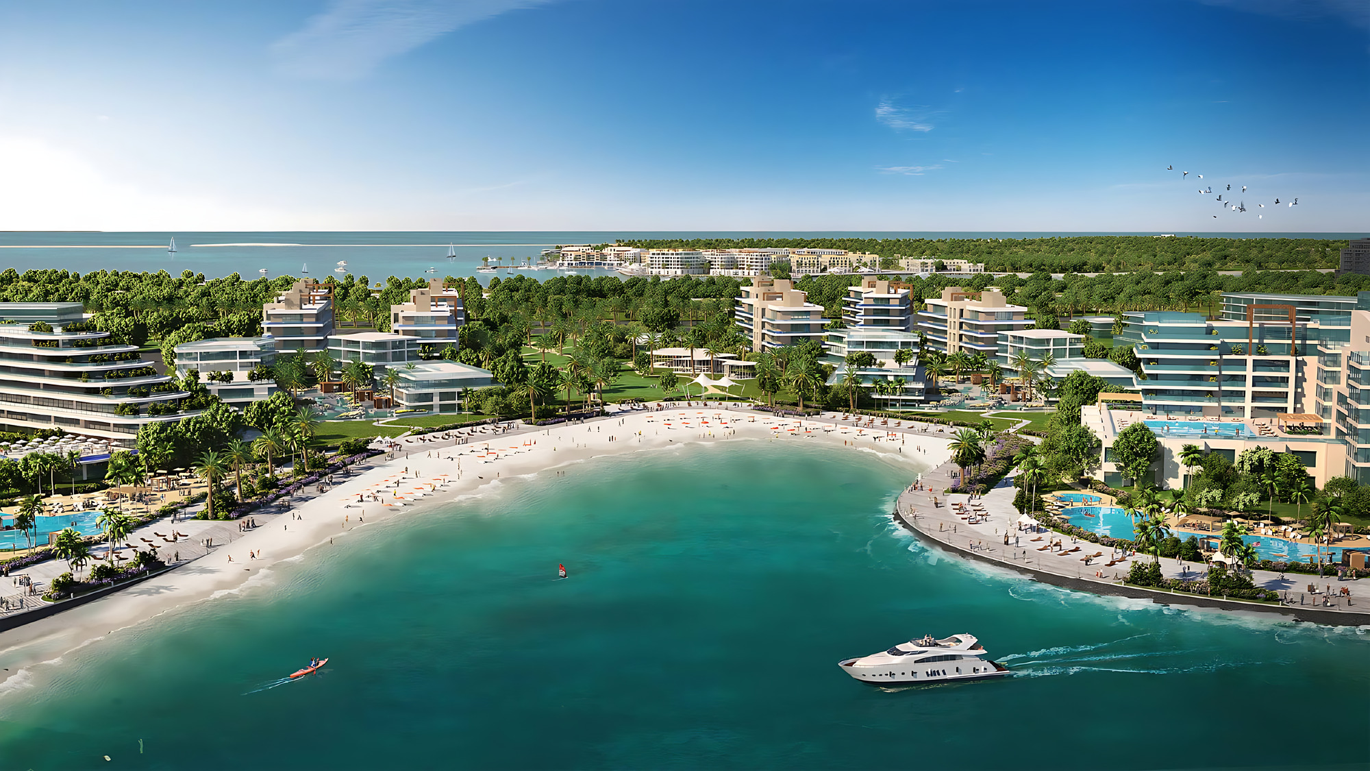 Aerial view of Downtown Dubai — Burj Khalifa district, Dubai Fountain and city skyline, showcasing UAE real estate scale and ambition